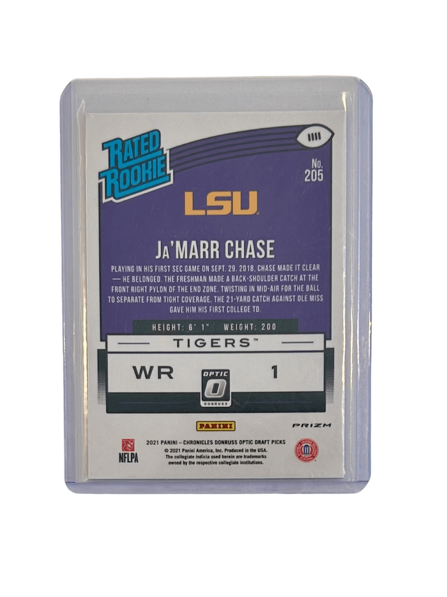 Ja'Marr Chase 2021 Panini Donruss Optic Draft Picks Football Rated Rookie Prizm 205 - GDizzle Collectibles