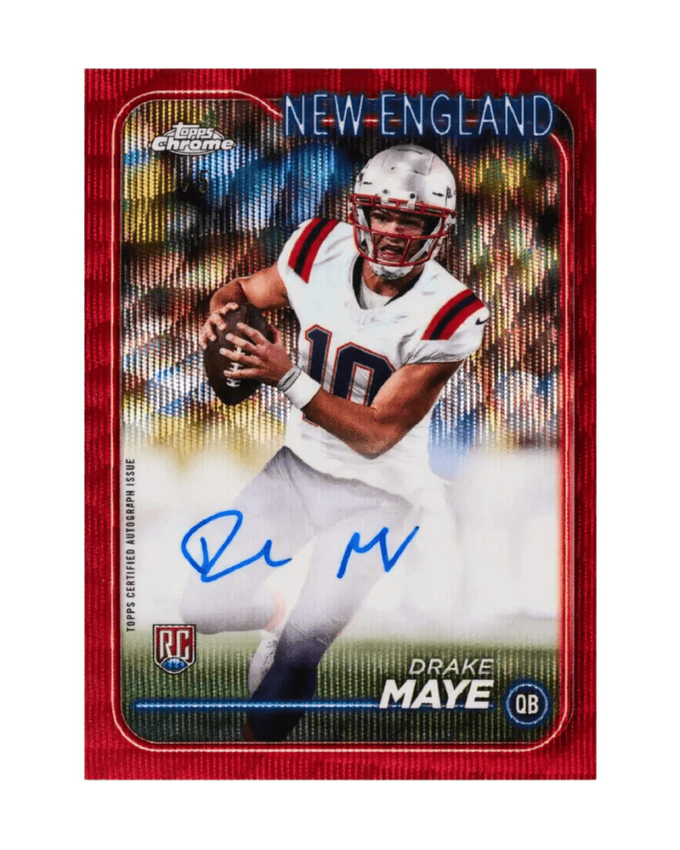 2G-Dizzle Collectibles - 024 Topps Chrome Football NFL Rookie Autographs Drake Maye