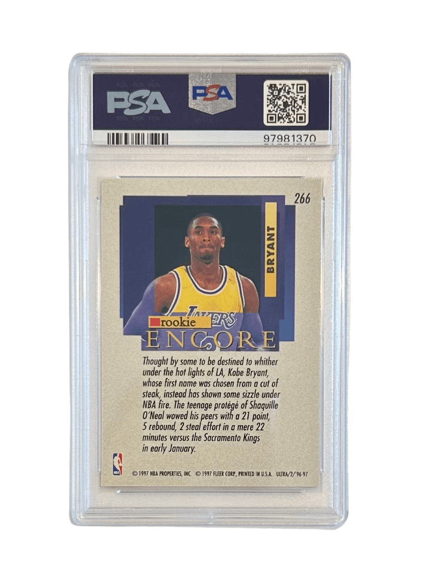 Kobe Bryant 1996 Fleer Ultra Basketball Rookie Encore 266 PSA 8 - GDizzle Collectibles