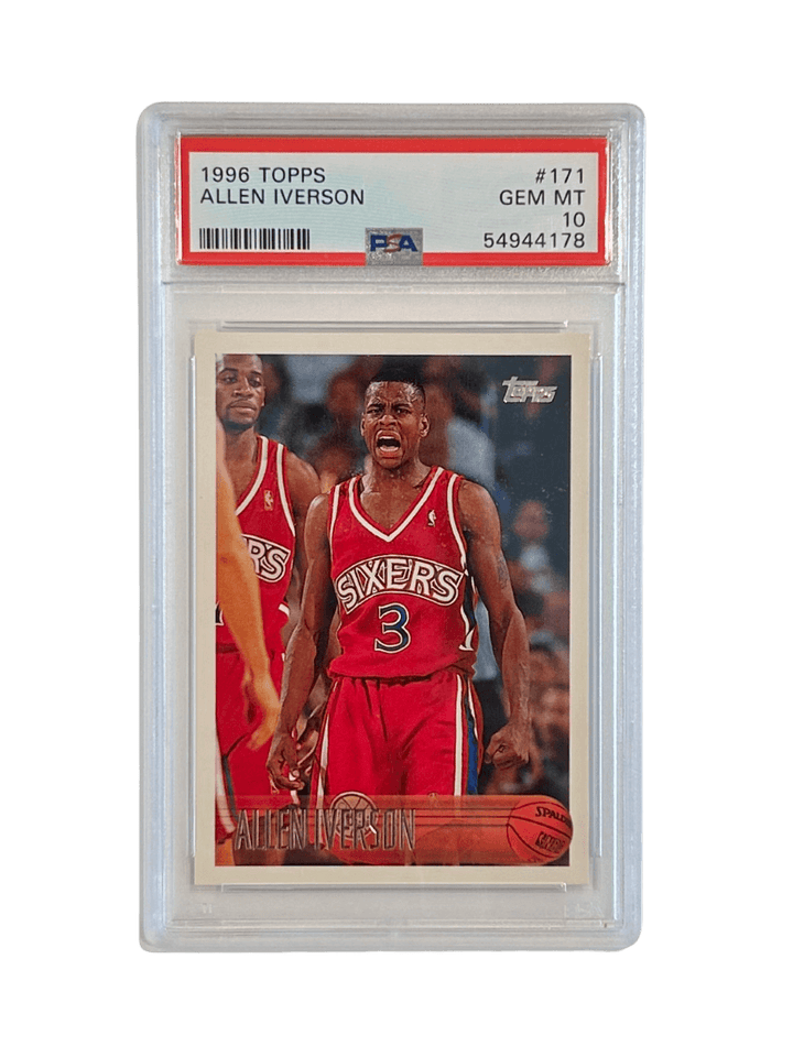 Allen Iverson 1996 Topps Basketball Rookie Base 171 PSA 10 - GDizzle Collectibles