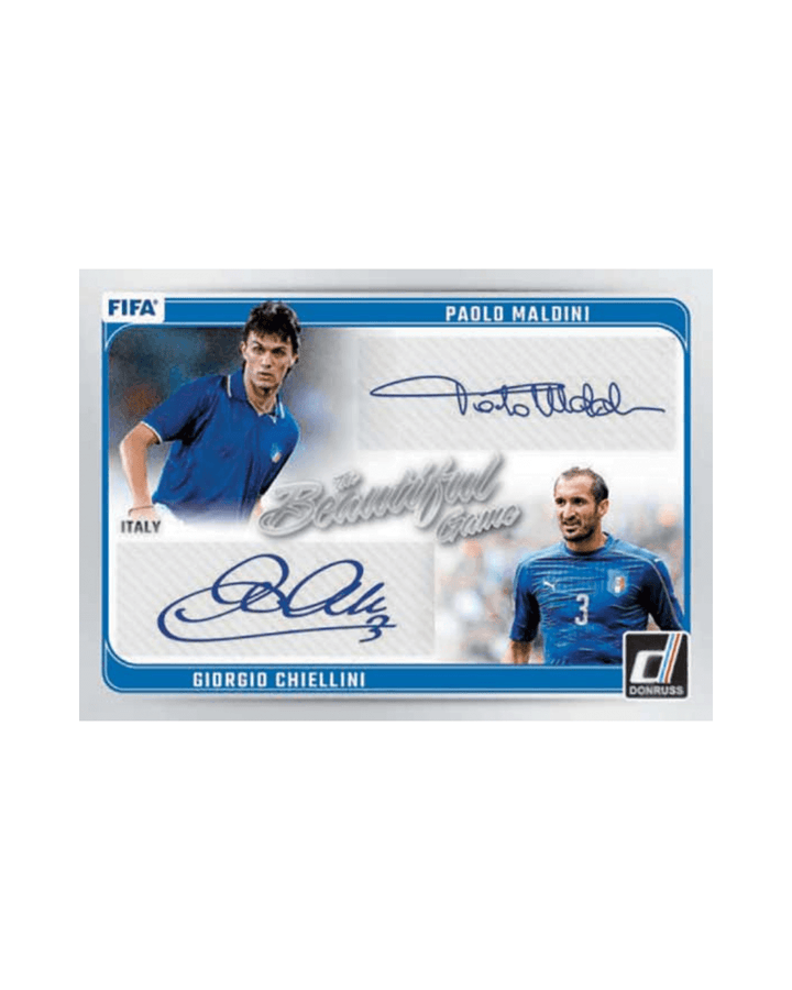 2024-25 Panini Donruss Soccer Hobby The Beautiful Game Dual Autographs Maldini Chiellini