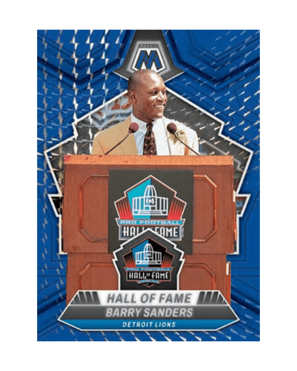 2024 Panini Mosaic Football Base Blue Mosaic Sanders Hall of Fame