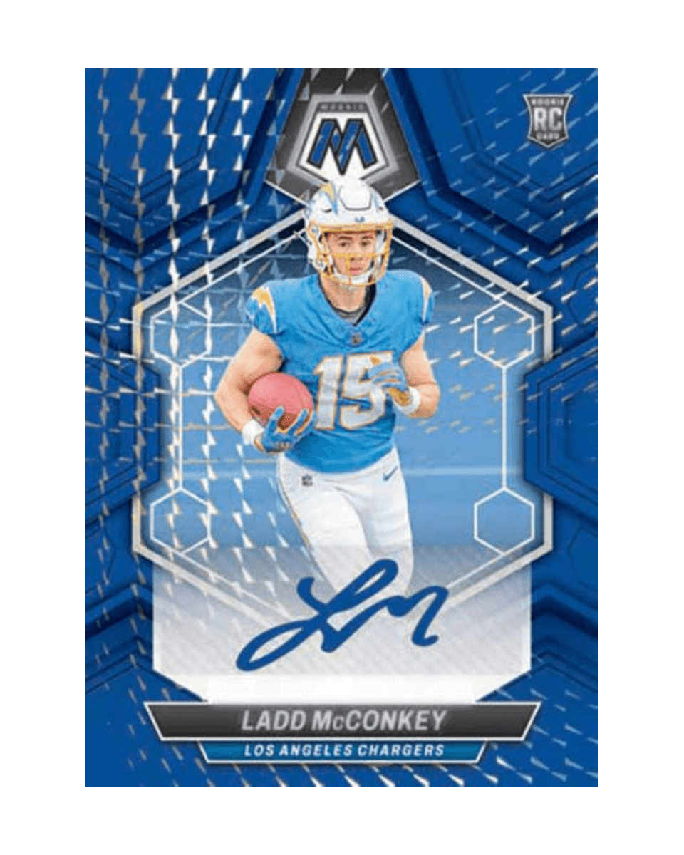 2024 Panini Mosaic Football Rookie Autographs Blue McConkey