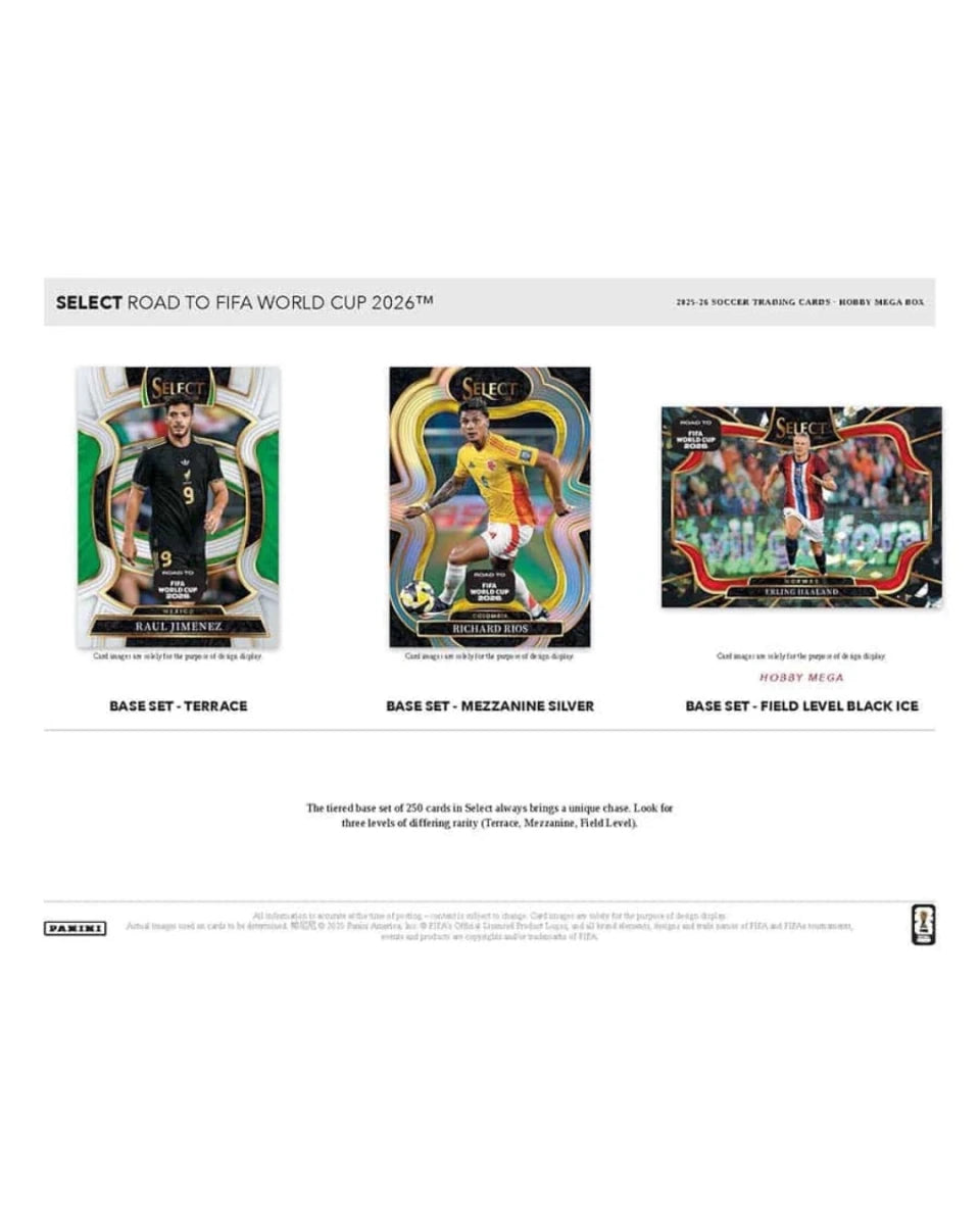 2025-26-panini-select-road-to-fifa-world-cup-soccer-hobby-mega-box-base-set