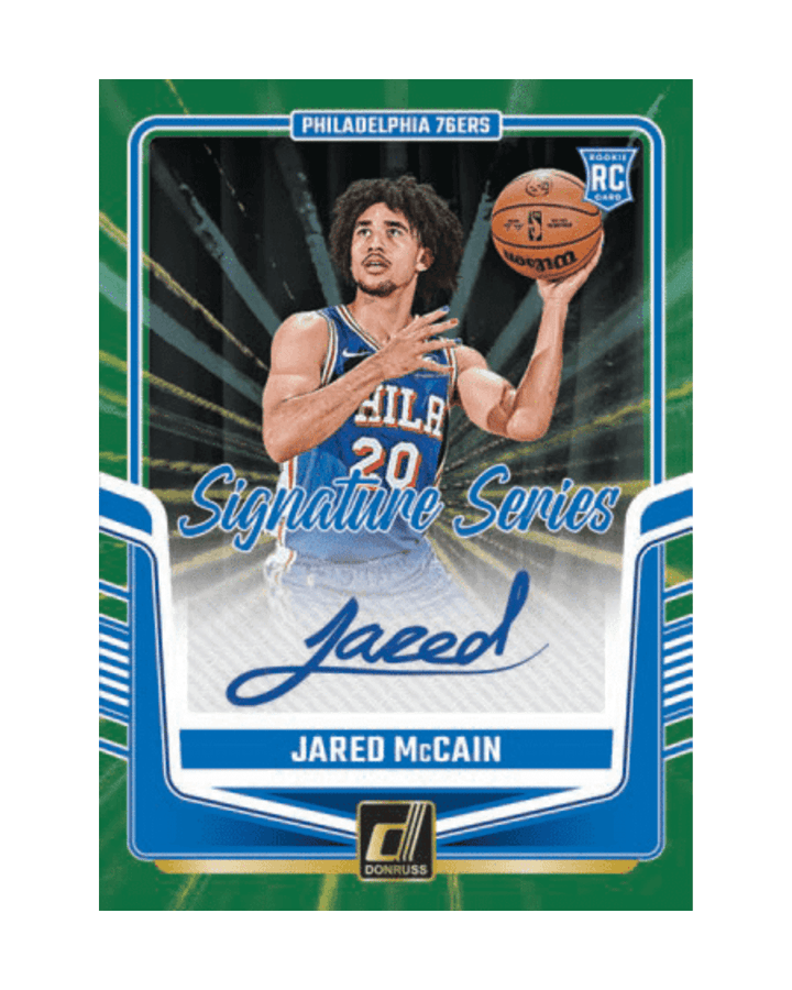 G-Dizzle Collectibles - 2024-25 Panini Donruss Basketball Mega Signature Series Holo Green Laser McCain