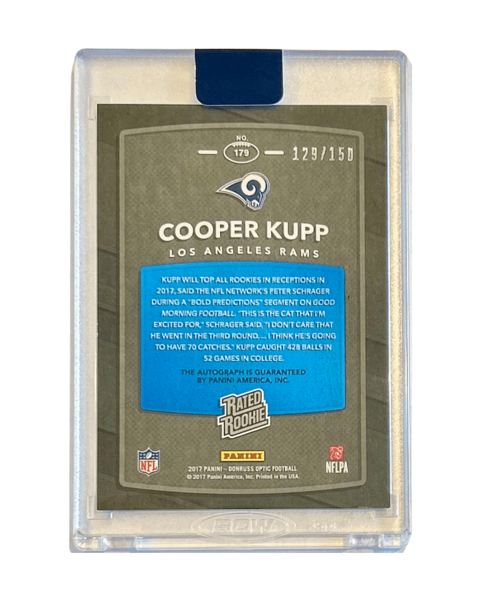 Cooper Kupp 2017 Panini Donruss Optic Football Rated Rookie Autograph 129/150 179 - GDizzle Collectibles