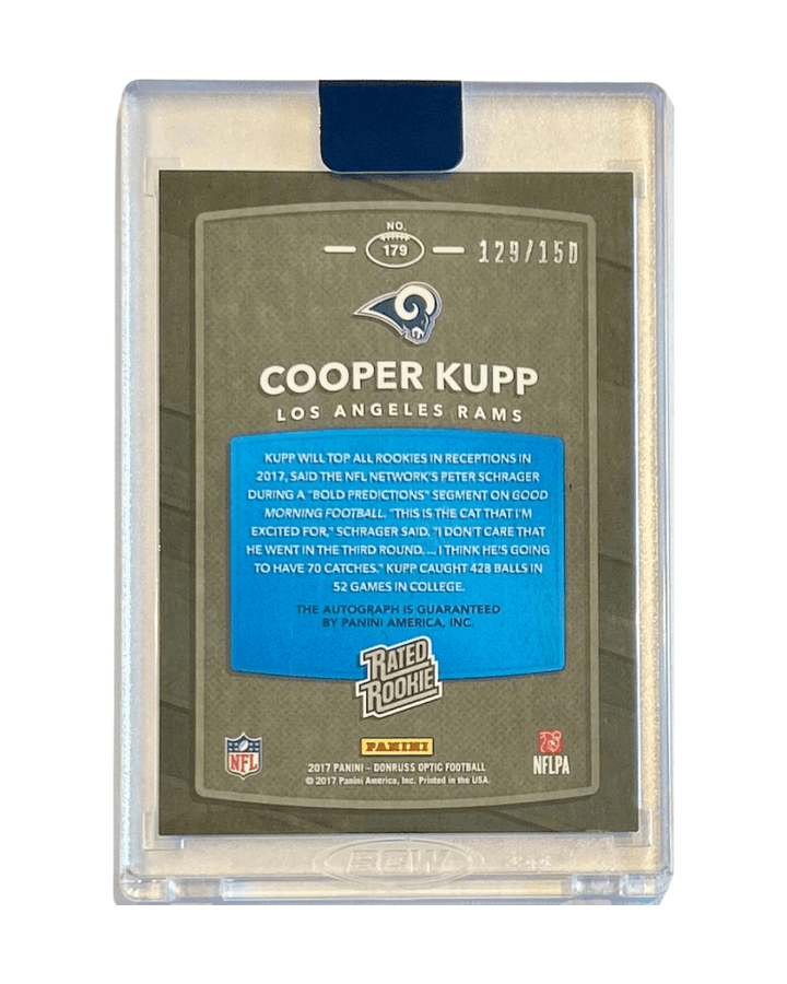 Cooper Kupp 2017 Panini Donruss Optic Football Rated Rookie Autograph 129/150 179 - GDizzle Collectibles