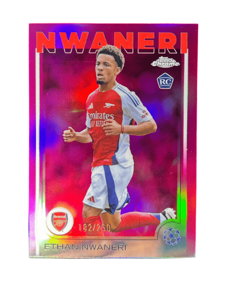 Ethan Nwaneri 2024 Topps Chrome UCC Soccer Rookie Magenta Parallel 182/250 158 - GDizzle Collectibles