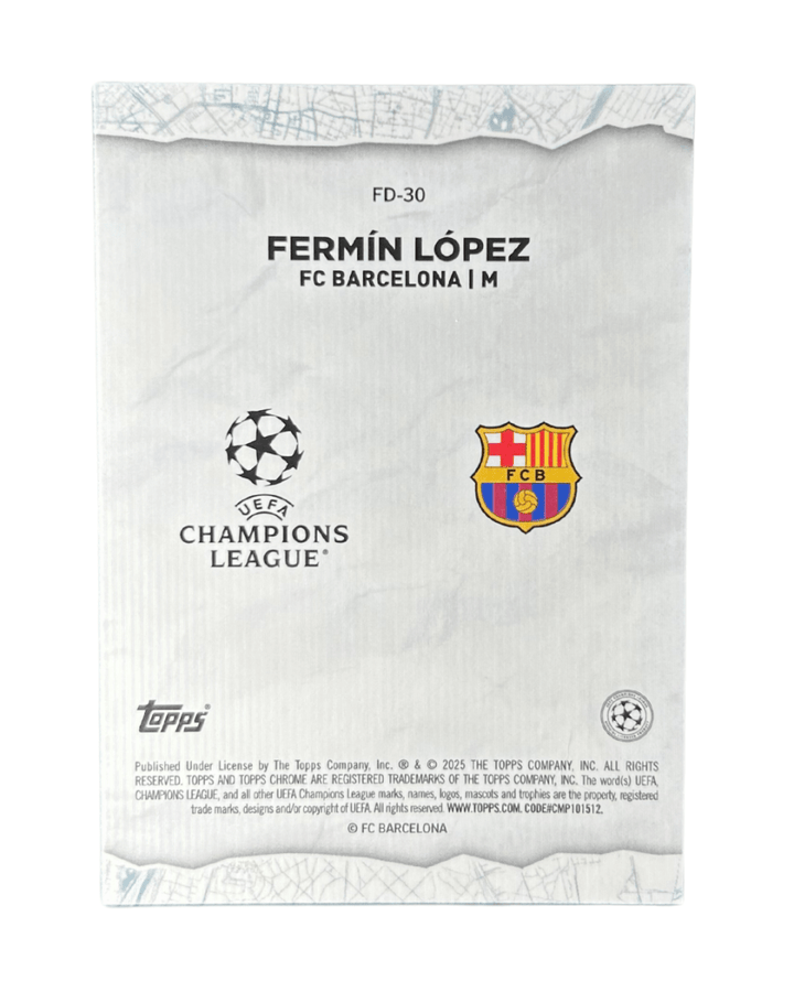 Fermín López 2024 Topps Chrome UCC Soccer Final Destination Insert FD - 30 - GDizzle Collectibles