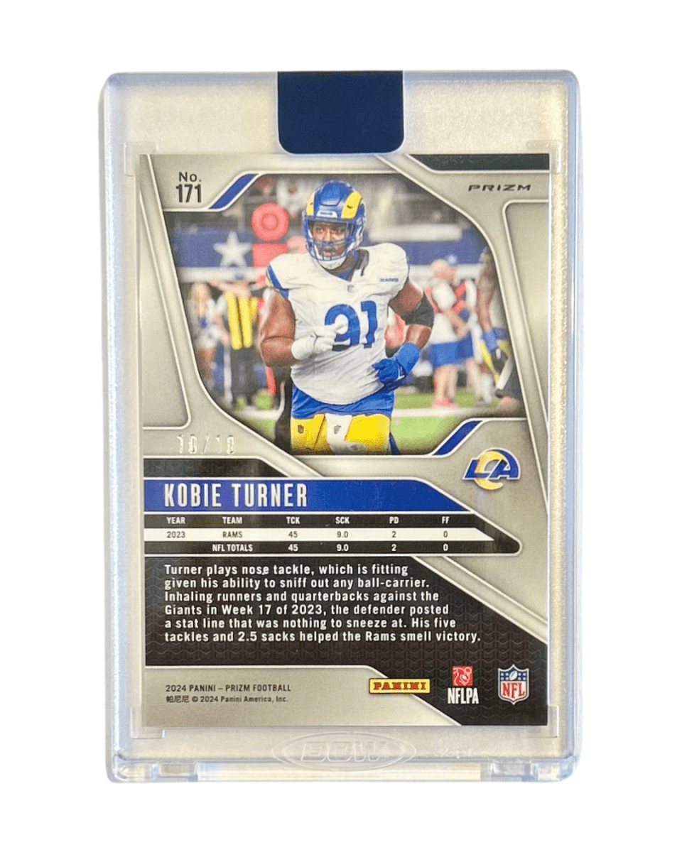 Kobie Turner 2024 Panini Prizm Football Gold Prizm 10/10 171 - GDizzle Collectibles