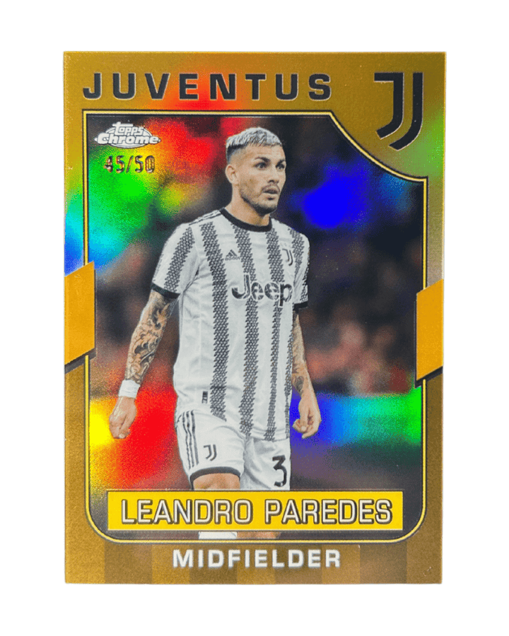 Leandro Paredes 2022 Topps Chrome Juventus Soccer Gold Parallel 45/50 55 - GDizzle Collectibles