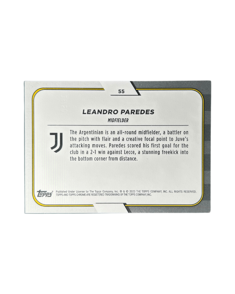 Leandro Paredes 2022 Topps Chrome Juventus Soccer Gold Parallel 45/50 55 - GDizzle Collectibles
