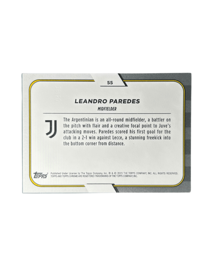 Leandro Paredes 2022 Topps Chrome Juventus Soccer Gold Parallel 45/50 55 - GDizzle Collectibles