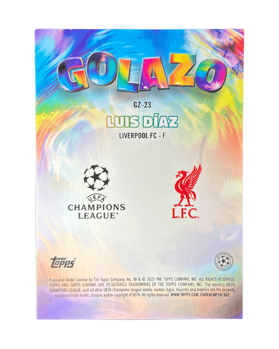 Luis Díaz 2024 Topps Chrome UCC Soccer Golazo Insert GZ - 23 - GDizzle Collectibles