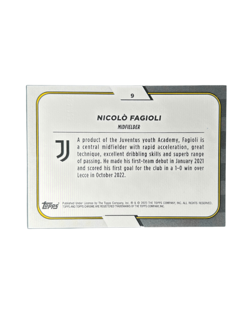 Nicolò Fagioli 2022 Topps Chrome Juventus Soccer Rookie Pink Parallel 106/125 9 - GDizzle Collectibles