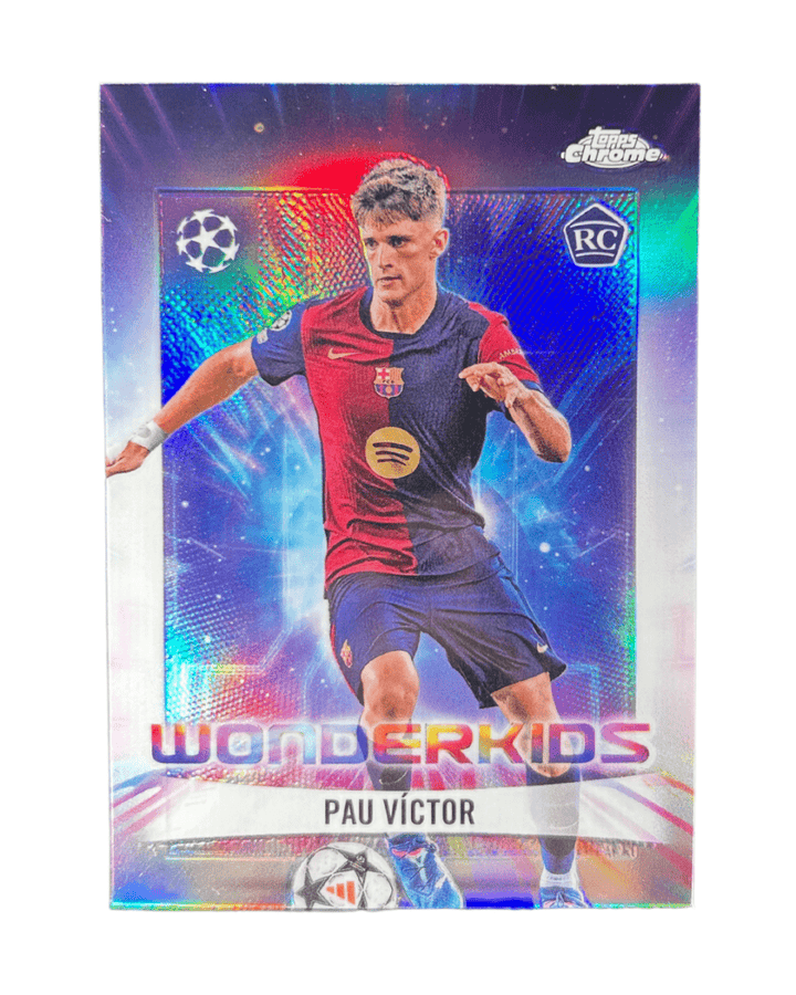 Pau Víctor 2024 Topps Chrome UCC Soccer Rookie Wonderkids Insert WK - 6 - GDizzle Collectibles