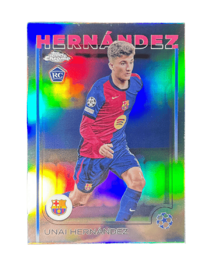 Unai Hernández 2024 Topps Chrome UCC Soccer Rookie Refractor 52 - GDizzle Collectibles